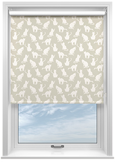 Curious Cats, Cream - Roller Blind